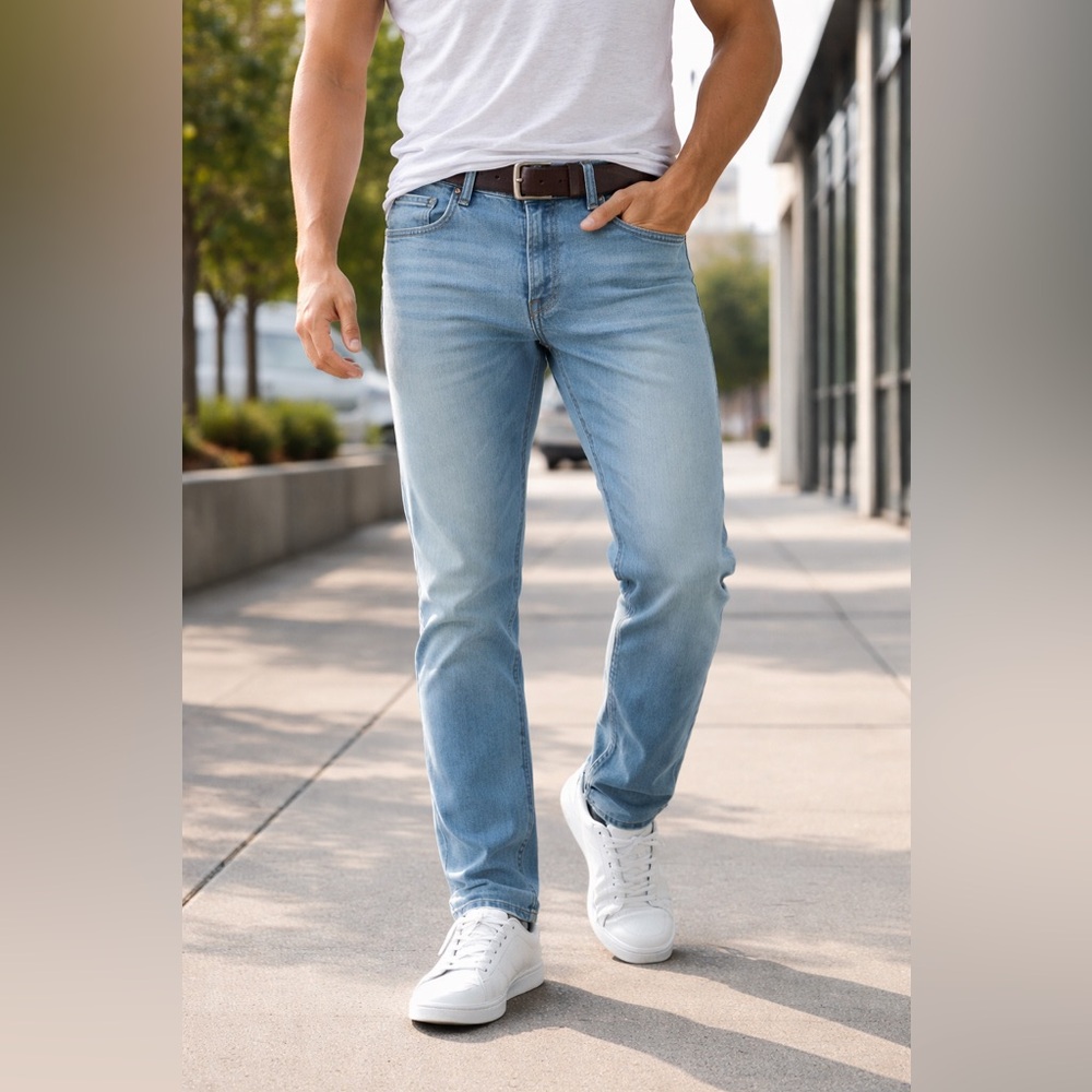 32° Cool Men’s Sweatpant Jean Sz 34 Slim Straight Stretch Denim NWT